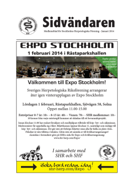Januari - Stockholms Herpetologiska Förening
