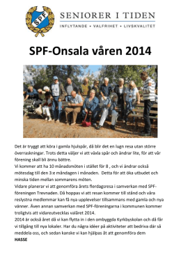 SPF-Onsala våren 2014