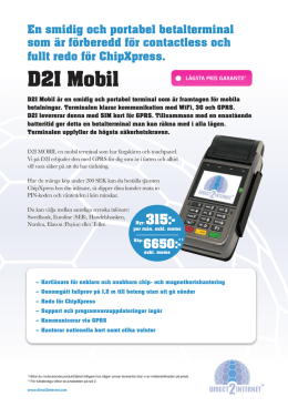 Produktblad och avtal, D2I Mobil