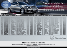 Nästan nya bilar hos Mercedes