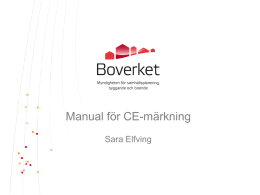 Boverkets manual för CE-märkning