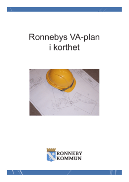 Ronnebys VA-plan i korthet