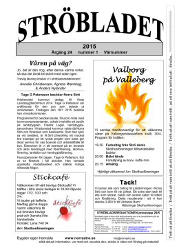 Ströbladet nr 1 2015