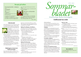 Sommarbladet 12 - Koloniföreningen Åkeshovs slottsträdgårdar