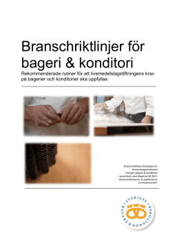 Branschriktlinjer 130101.pdf - Sveriges bagare och konditorer