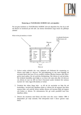 Montering lyft-skjutdörr, PDF