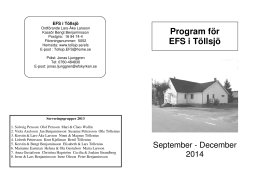 Program September - December 2014