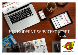 ett modernt servicekoncept