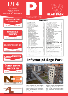 Personalinformation nr 1, 2014 Arbetsmiljöutbildning