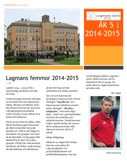LAGMANS ÅK 5 | 2014-2015