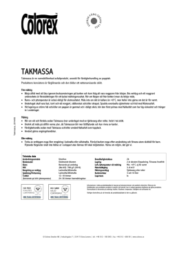 TAKMASSA - Colorex Sweden AB