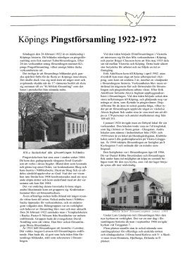 Köpings Pingstförsamlings tidiga historia
