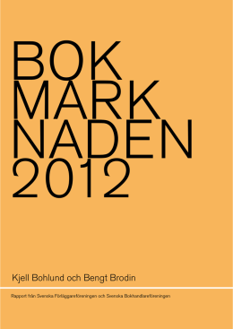 Bokmarknaden 2012 - Svenska Bokhandlareföreningen