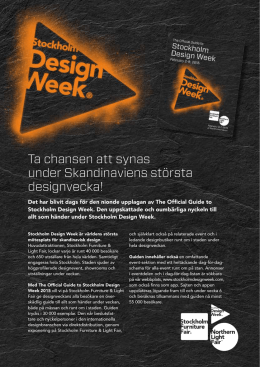 Stockholm Design Week Guide
