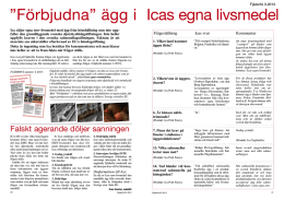 "Förbjudna" ägg i Icas egna livsmedel (.pdf)