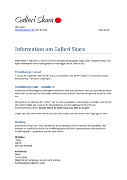 Information om Galleri Skara