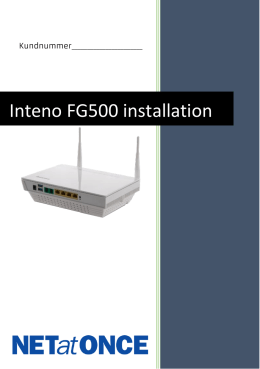 Konfiguration av Inteno FG500 Mediabox