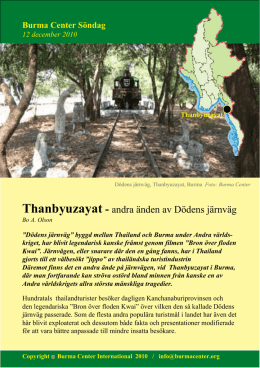 Svensk PDF  - Information om Burma Myanmar