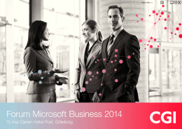 Välkommen till Forum Microsoft Business!