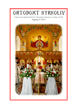 församlingsblad - Grekisk-ortodoxa gammalkalendariska Kyrkan