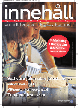 Tidningen Innehåll nummer 11, 2013