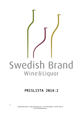 PRISLISTA 2014:2 - Swedish Brand AB
