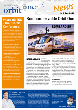 Bombardier valde Orbit One