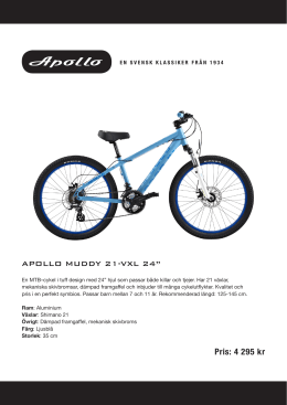Produktblad - Apollo Cyklar