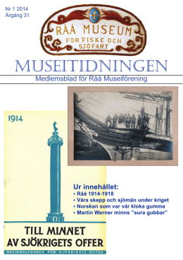 2014 Vår.pdf - Råå Museum | För fiske och sjöfart