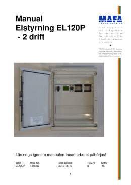 Manual Elstyrning EL120P - 2 drift