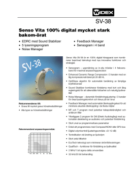 Senso Vita 100% digital mycket stark bakom-örat