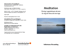 Meditation - Vallentuna Församling