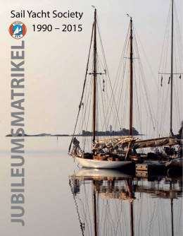 JUBILEUMSMATRIKEL - Sail Yacht Society