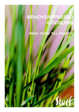 Behovsnapassad gödsling - The Scandinavian Turfgrass and
