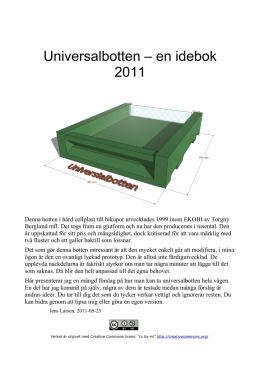 Universalbotten – en idebok 2011