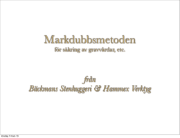 markdubbs-metoden - Bäckmans i Karlstad
