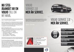 Läs mer om Volvo Service 2.0-servicepaketet (PDF)