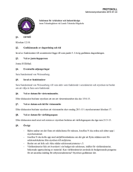 protokoll 15-01-22 - A-Sektionen Arkitektur och Industridesign