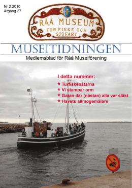 MUSEITIDNINGEN - Råå Museum | För fiske och sjöfart