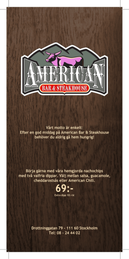 meny - American Bar & Steakhouse