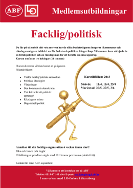 Facklig/politisk - Verkstadsklubben Volvo Skövde