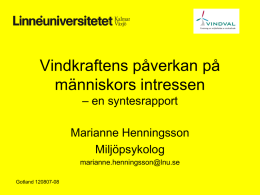 Marianne Henningsson, miljöpsykolog vid Linnéuniversitetet