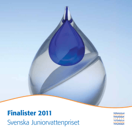 Finalister 2011 Svenska Juniorvattenpriset