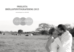 Bröllopsfotografering, priser & information (pdf)