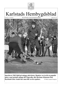 Nr 1 2012 - Karlstads Hembygdsförening