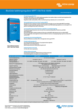 BlueSolar laddningsregulator MPPT 150/70 & 150/85