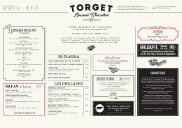 meny framsida - Torget | Brasserie et Charcuterie