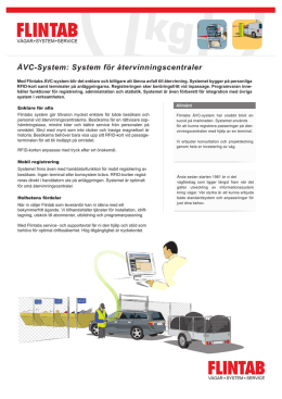 ÅVC-System: System för återvinningscentraler