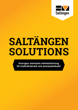 SMV – Saltängen Solutions - Saltängens Mekaniska Verkstad AB