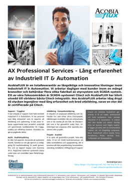 AX Professional Services - Lång erfarenhet av